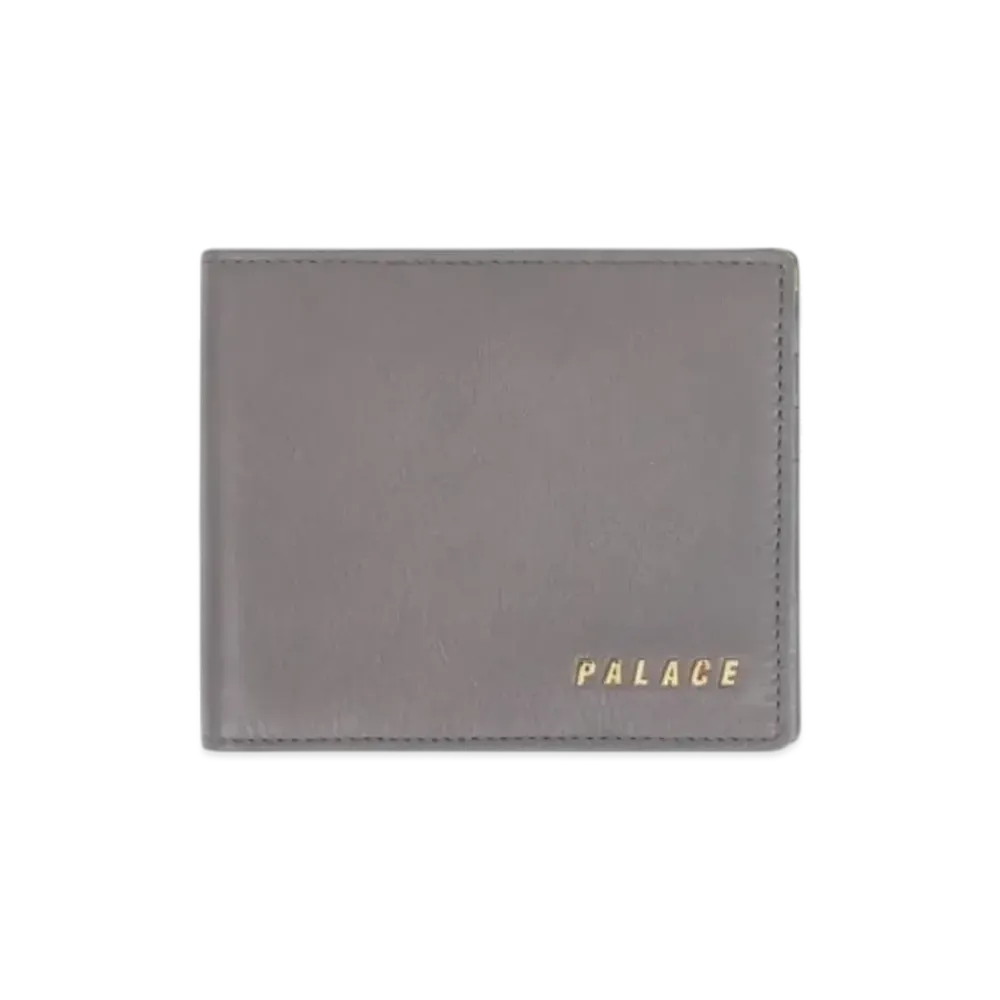 PALACE Leather Billfold Wallet "Grey"