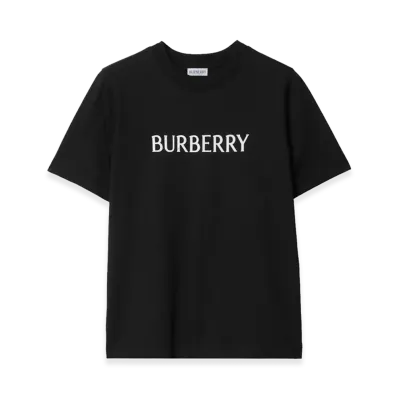 Burberry Women's Cotton T-Shirt With Logo "Black"