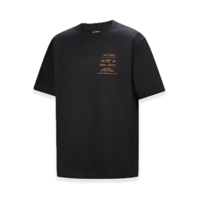 ARC'TERYX Walkgently Cotton Cedar Bark Short Sleeve Men's "Black" X000009555
