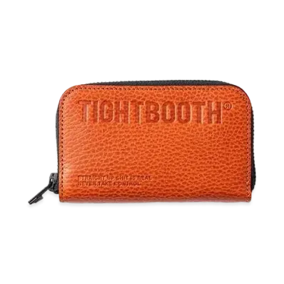 TIGHTBOOTH Leather Zip Around Wallet "Orange"