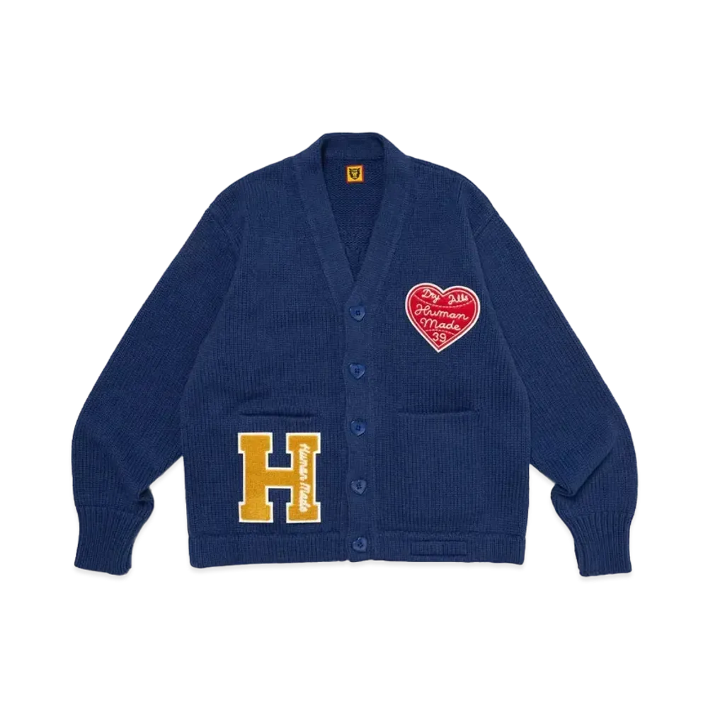HUMAN MADE Low Gauge Knit Cardigan "Blue"