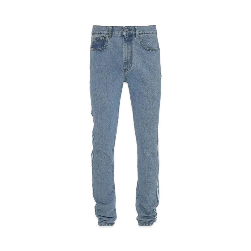 JW ANDERSON Slim Fit Leather Trousers "Natural"