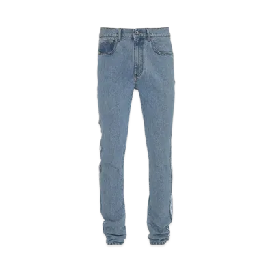 JW ANDERSON Slim Fit Leather Trousers "Natural"