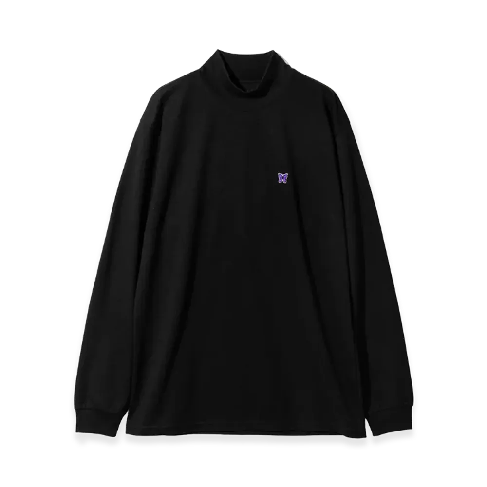 NEEDLES L/S Mock Neck T-Shirt Poly Jersey "Black"