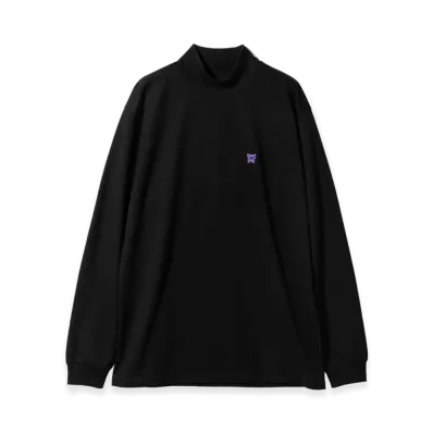 NEEDLES L/S Mock Neck T-Shirt Poly Jersey "Black"