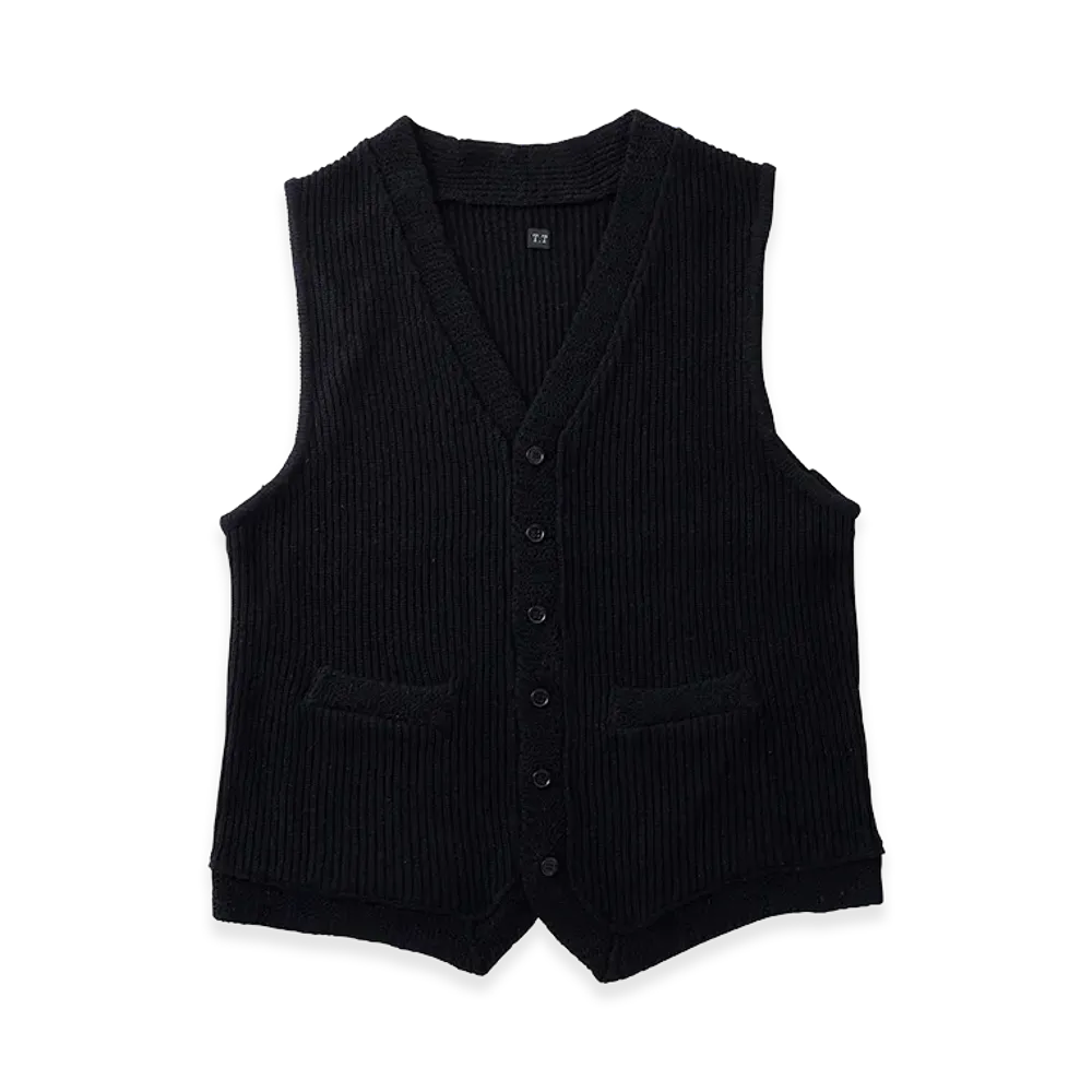 T.T Taiga Takahashi LOT.504 Knitted Vest "Black"