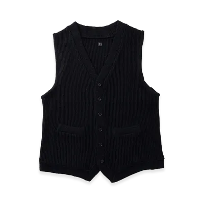 T.T Taiga Takahashi LOT.504 Knitted Vest "Black"