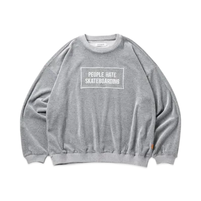 TIGHTBOOTH People Hate Skate Velour L/S "Gray"