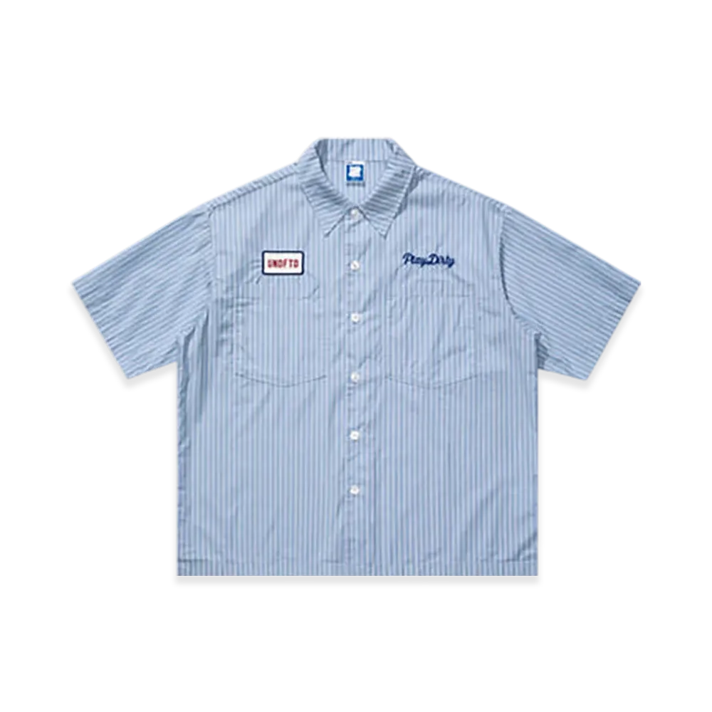 UNDEFEATED Striped S/S Workshirt "Light Blue"