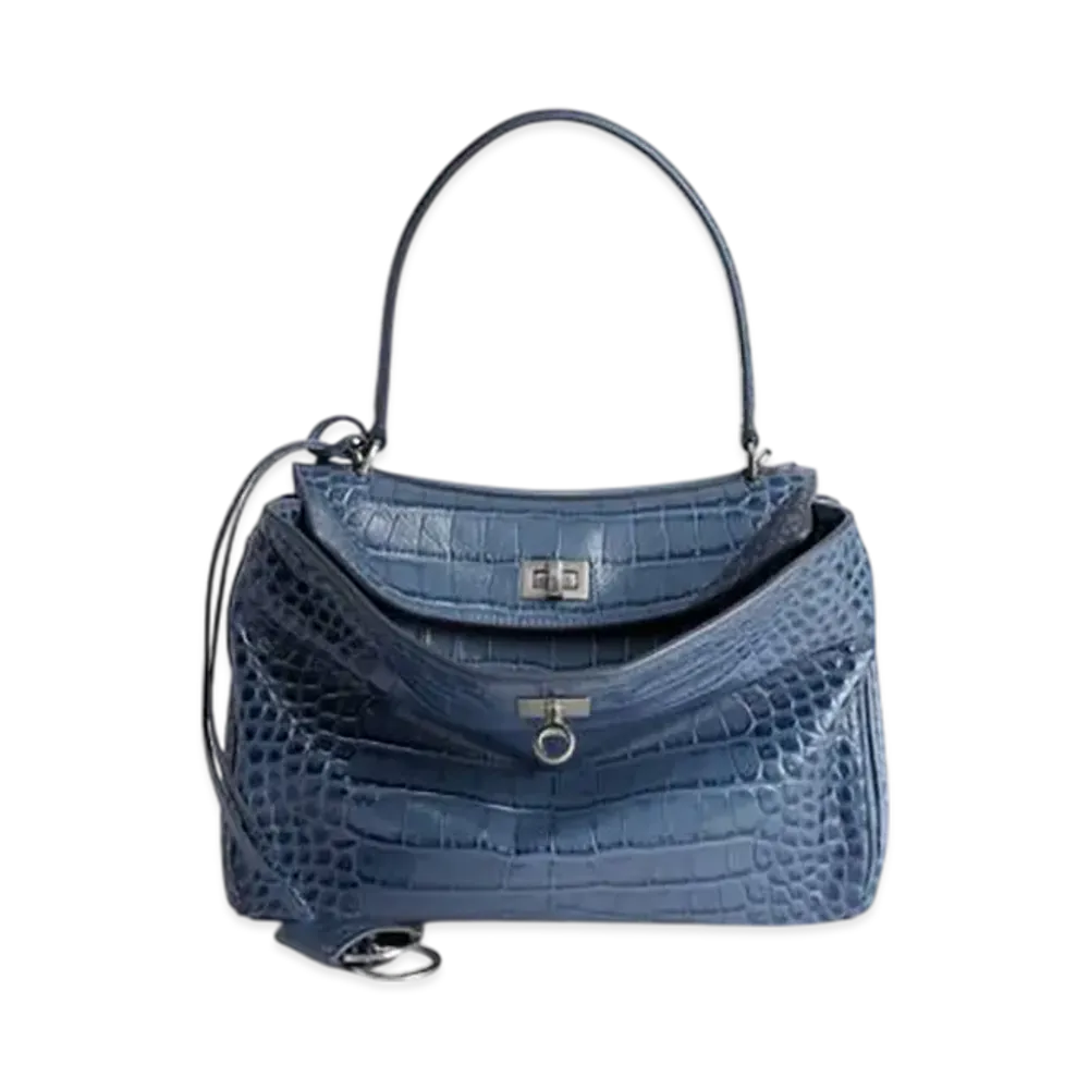 BALENCIAGA Rodeo Handbag Small "Faded Dark Blue"