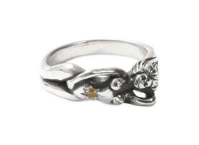 WACKO MARIA Nude Ring "Silver/Yellow Spphire"
