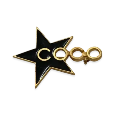 CHANEL Coco Star Brooch "Gold/Black"