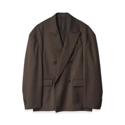 ssstein Deformed Shoulder Double Breasted Jacket "Military Khaki"