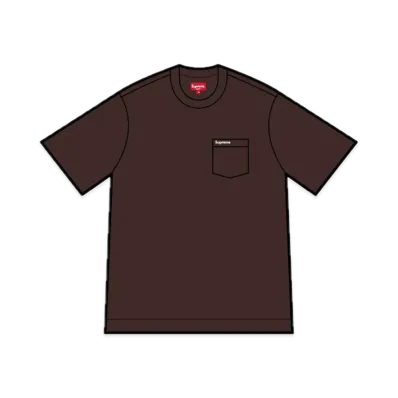 Supreme S/S Pocket Tee "Dark Brown" (22SS)