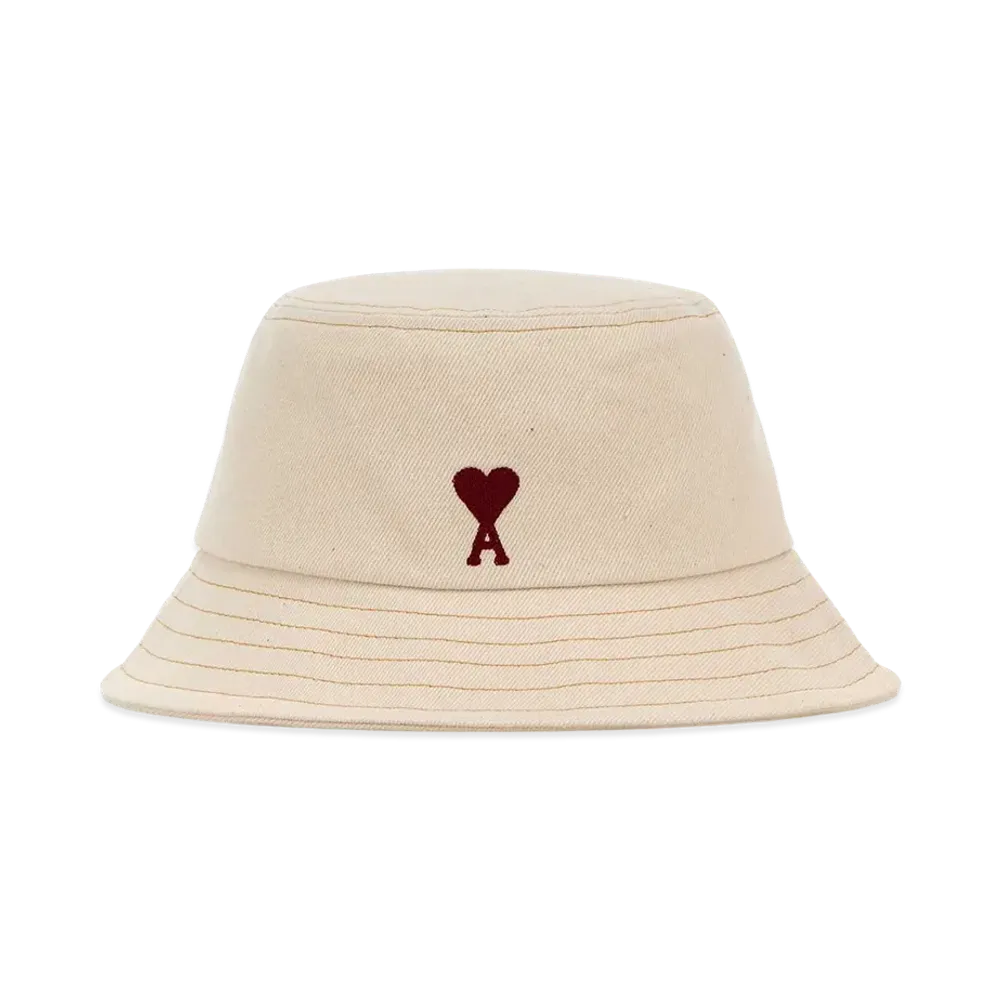 AMI PARIS Women's Denim Bucket Hat "Sand Beige"