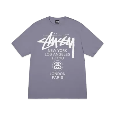Stussy World Tour Tee "Mauve" (23SS)