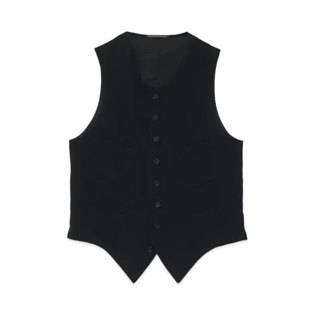 Yohji Yamamoto Gabardine W-Vest W/ 6 Pkt "Black"