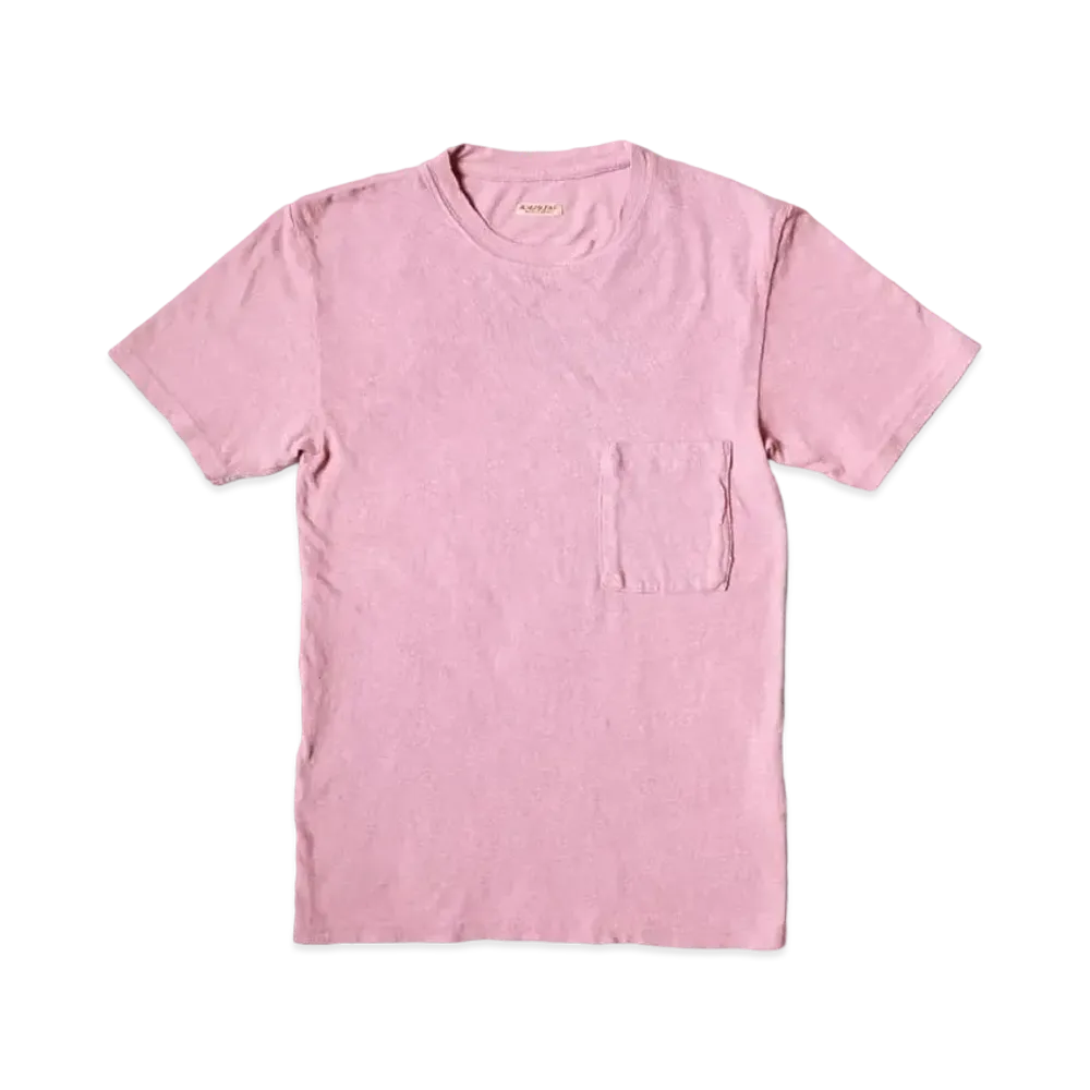 KAPITAL Gauze India Pocket Tee "Pink"