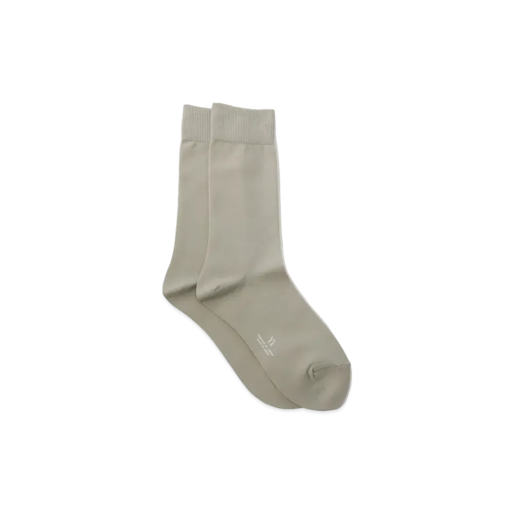 Yohji Yamamoto Y's NY PLAIN STITCH CLASSIC SOCKS "Light Grey"