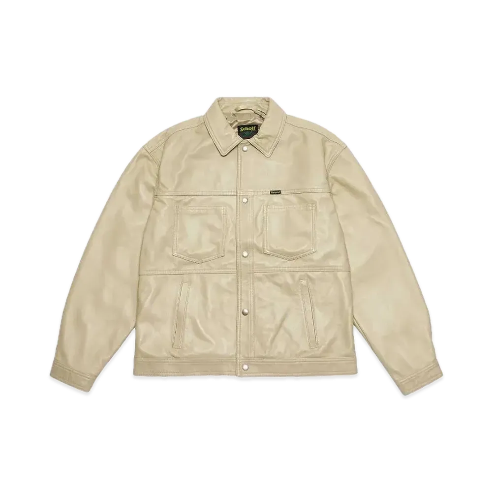 Supreme x Schott Leather Work Jacket "Tan"