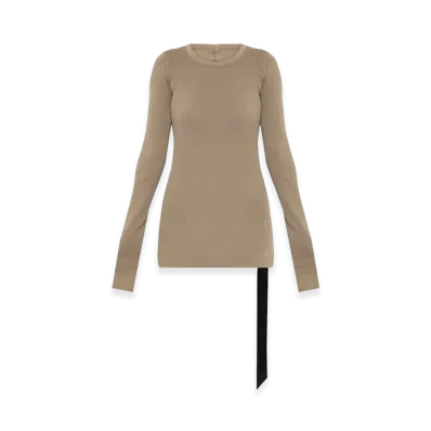 Rick Owens DRKSHDW Women's Lond Sleeve T-Shirts "Beige"
