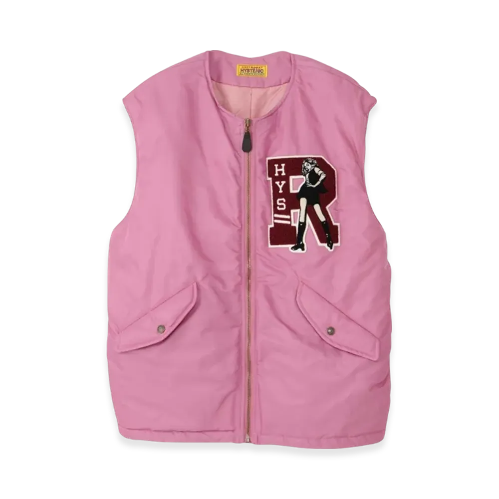 HYSTERIC GLAMOUR HYS Rock Emblem Oversize Vest "Pink"