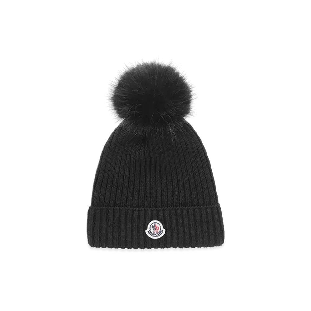 MONCLER Kids Berretto Knit Cap "Black"