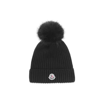 MONCLER Kids Berretto Knit Cap "Black"