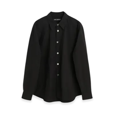 OUR LEGACY Beyond Shirt "Black Liquid Poplin"