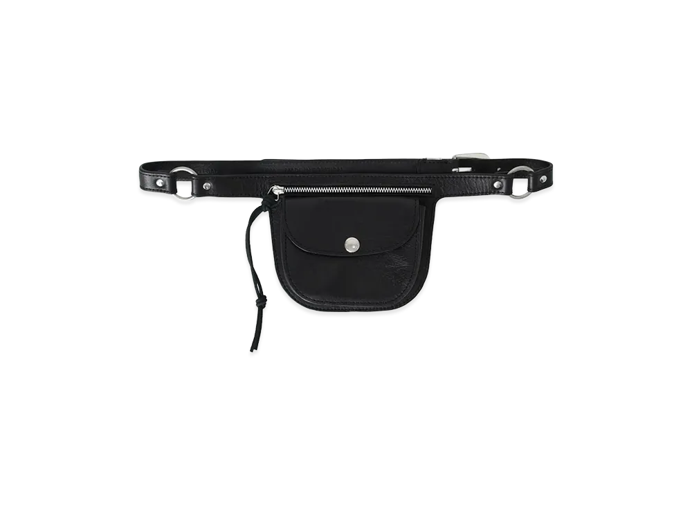 OUR LEGACY Women's Purse Belt "Malleable Black Bull Hide"