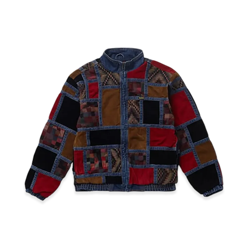 Supreme Corduroy Patchwork Denim Jacket (18FW) "Washed Blue"