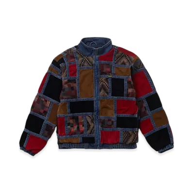Supreme Corduroy Patchwork Denim Jacket (18FW) "Washed Blue"