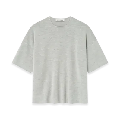 FEAR OF GOD ESSENTIALS Merino Short Sleeve Tee "Concrete Heather"