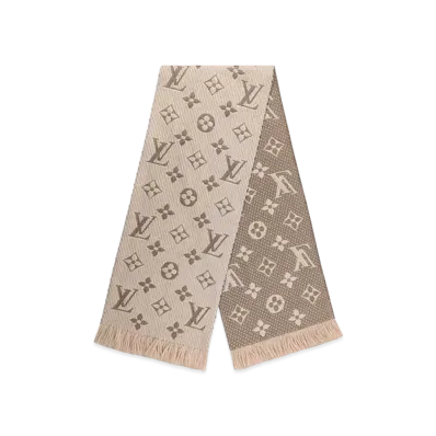 Louis Vuitton Logomania Scarf "Ecru"