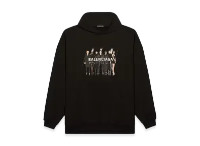 Balenciaga Artwork Real Logo Pullover Hoodie "Black"