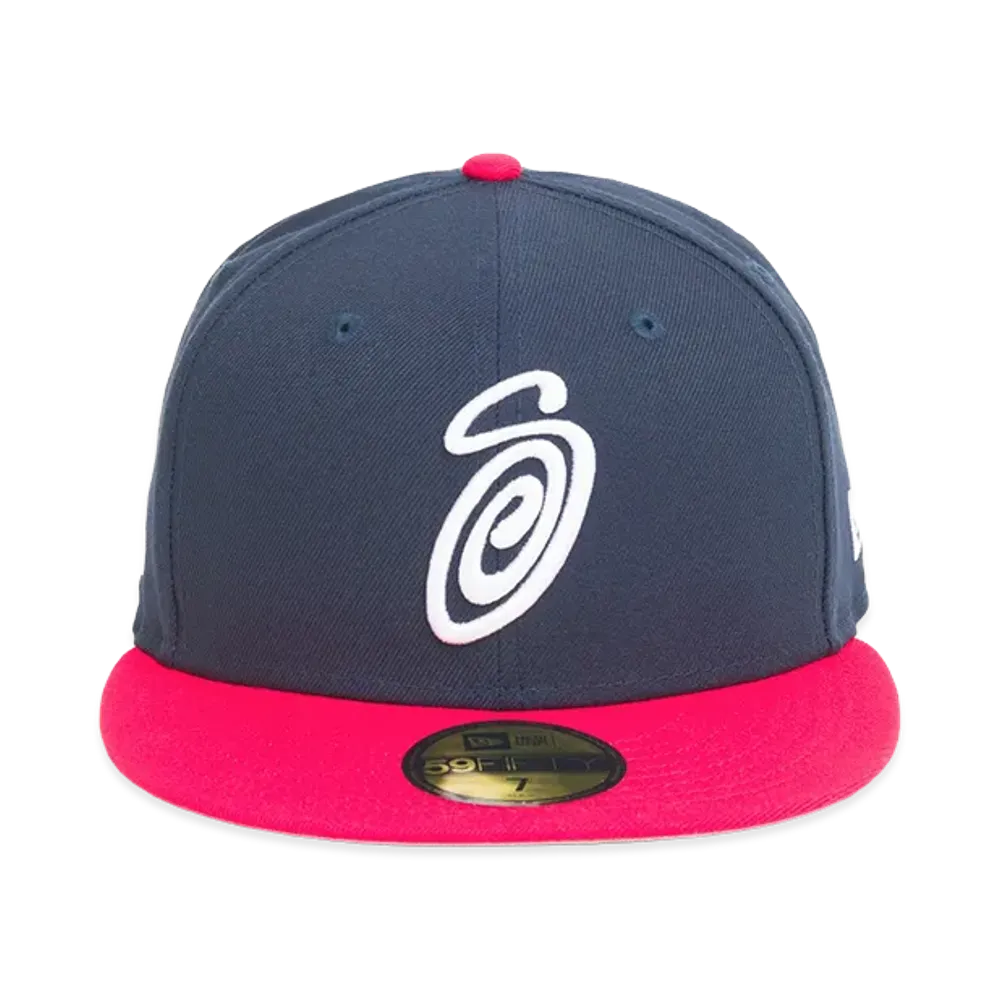 Stussy 59Fifty Swirly S Cap "Navy/Red"
