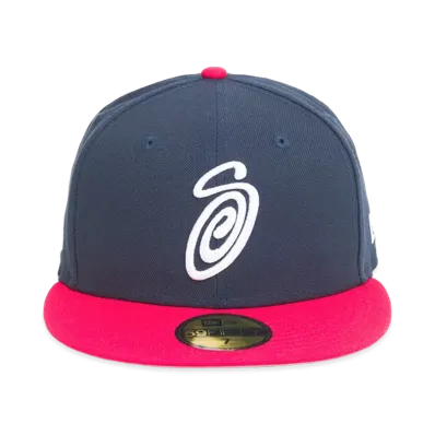 Stussy 59Fifty Swirly S Cap "Navy/Red"