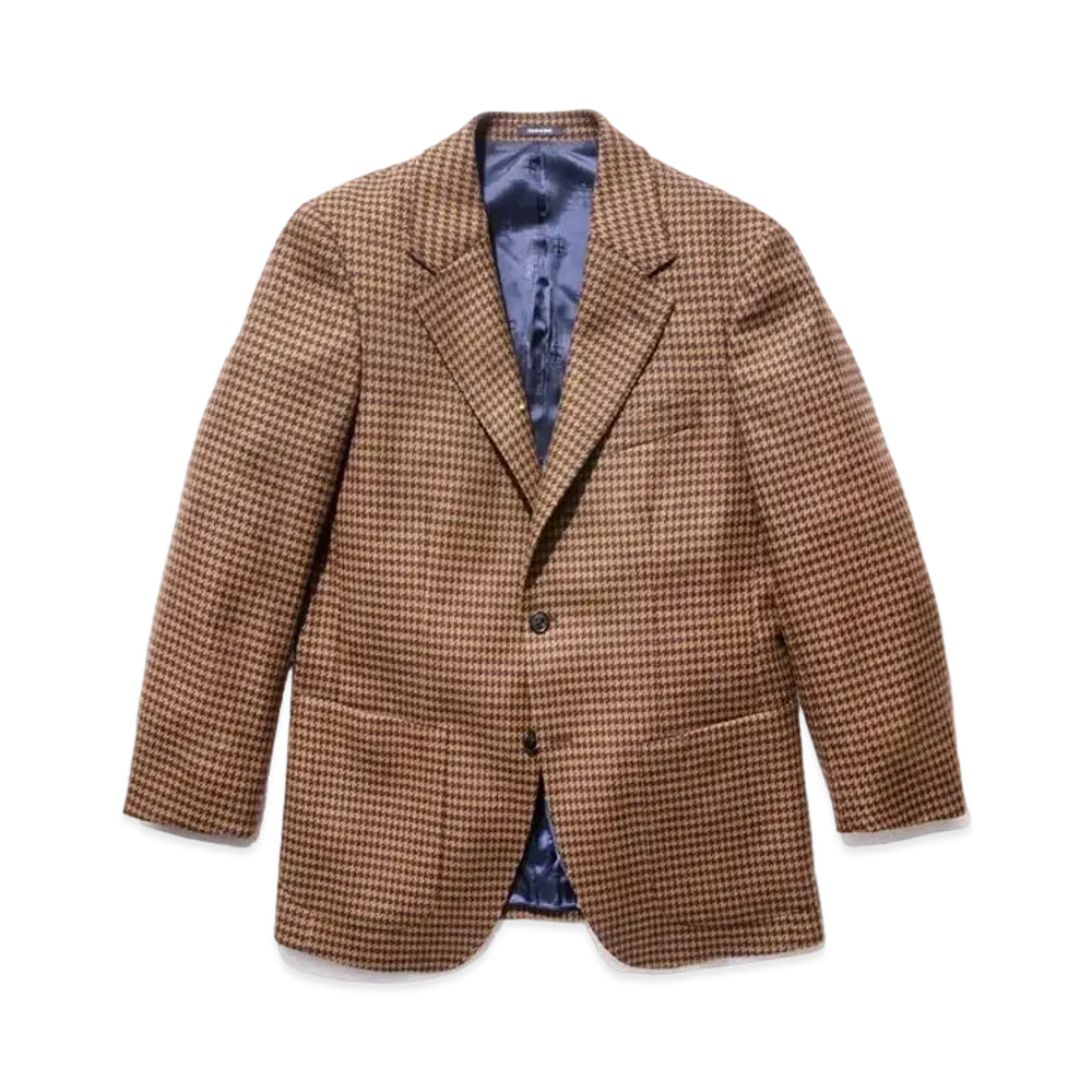Noah Houndstooth Sack Jacket "Brown"