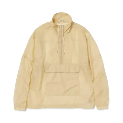 AURALEE Washed Super Light Airy Nylon Anorak "Ivory Beige"