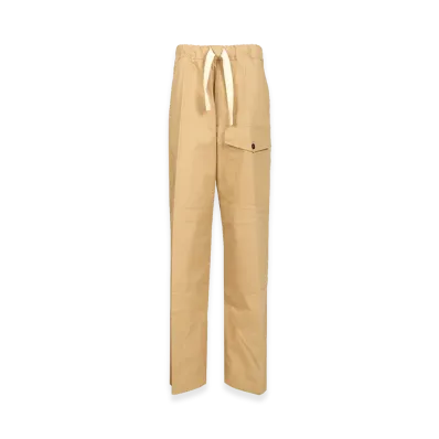 DRIES VAN NOTEN Trousers In Cotton "Beige"