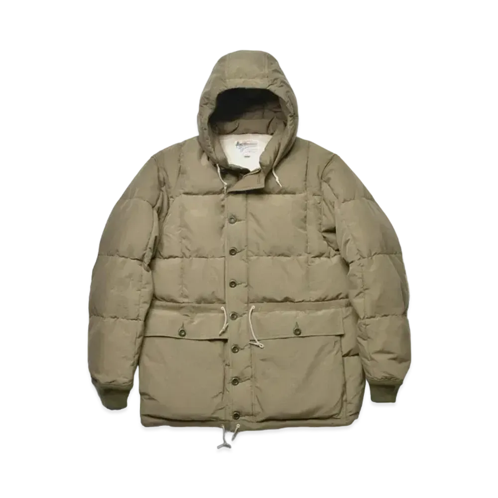 THE REAL McCOY'S Cotton/Nylon Hooded Down Jacket "Olive"