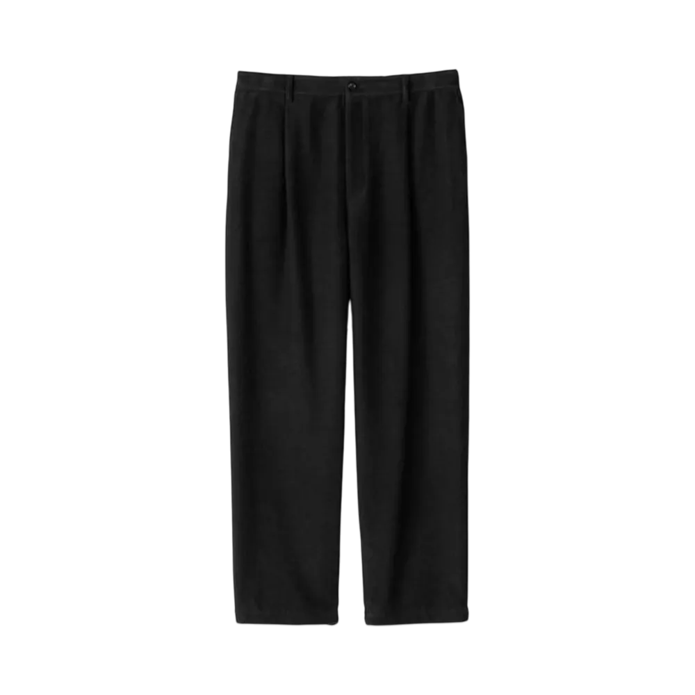 Graphpaper Supima Moleskin Tapered Trousers "Black"