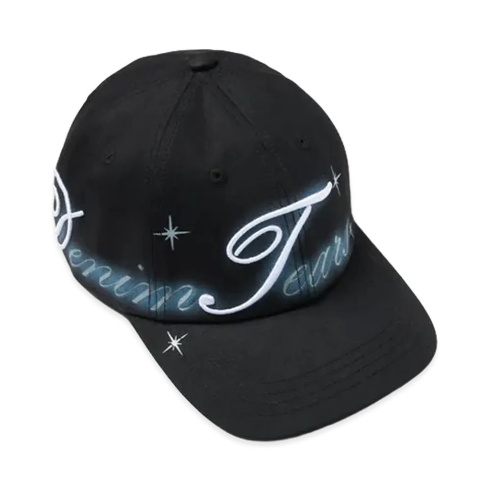 DENIM TEARS Airbrushed DT Logo Cap "Black"