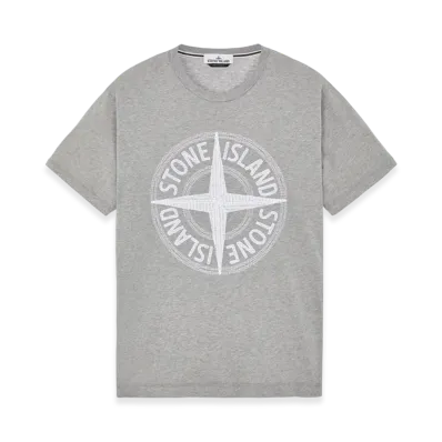 Stone Island 21580 Stitches Three Embroidery Short Sleeve T-Shirt - 23SS "Dust Melange"