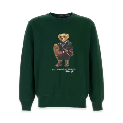 Polo Ralph Lauren Sweatshirt With Holiday Teddy Bear "Green"
