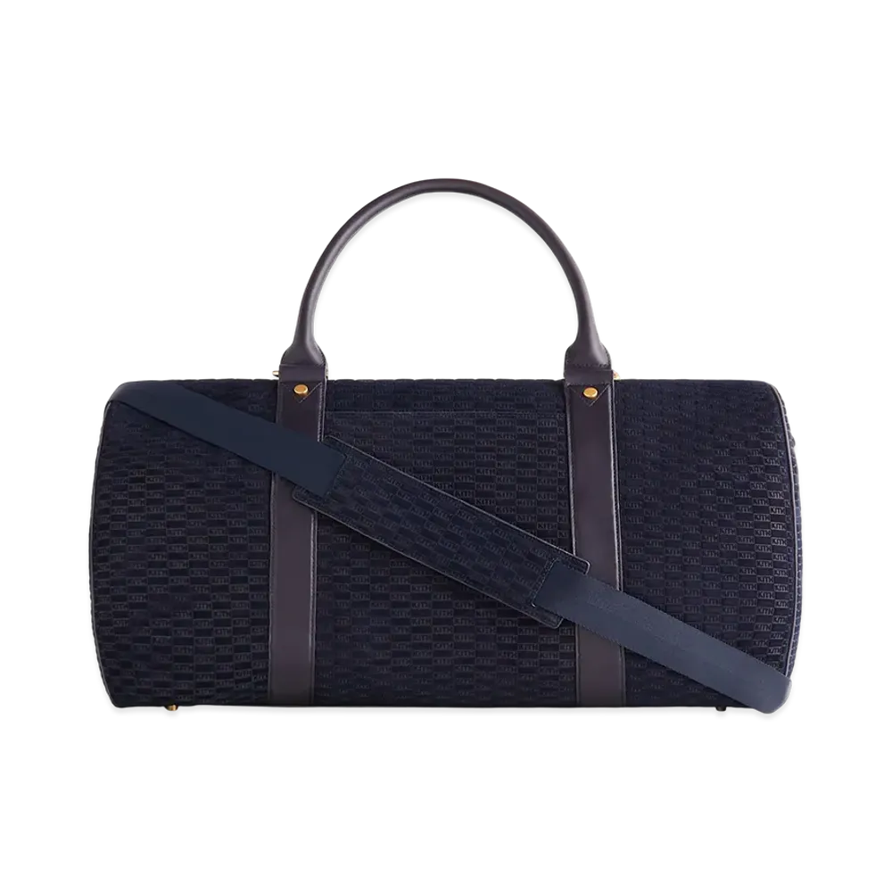 Kith Monogram Suede Traveler K55 Bag "Ink"