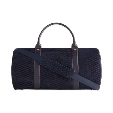 Kith Monogram Suede Traveler K55 Bag "Ink"