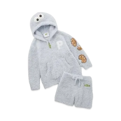 GELATO PIQUE x Sesame Street Cookie Monster Parka & Short Pants Set (Kids) "Blue"