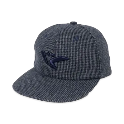 BLESS U Plaid Baseball Cap "Navy"