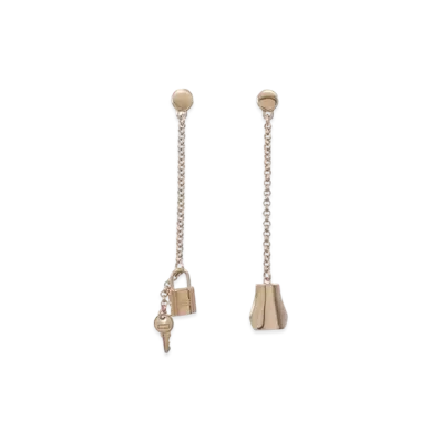 Hermes Kelly Clochette Earrings "Pink Gold"